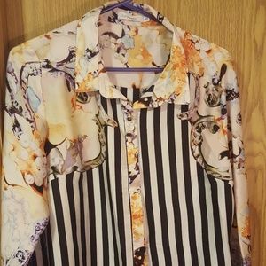 Beautiful dressy top nice and soft fabric..